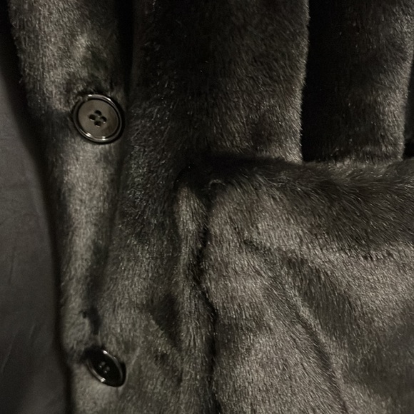 Kooples black faux fur coat - Picture 2 of 7
